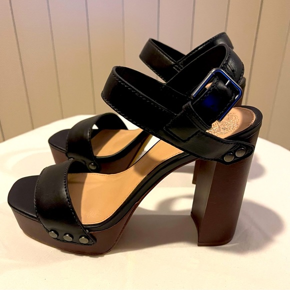 Vince Camuto Black Platform Sandal - Picture 3 of 4